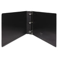 Universal Ledger-Size Round Ring Binder with Label Holder, 3 Rings, 2" Capacity, 11 x 17, Black