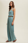 Crinkle Knit Top And Pants Set: D. Sage by Boutique 23