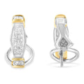 14K Two-Toned Gold Round and Princess Cut Diamond Earrings (0.5 cttw, H-I Color, SI2-I1 Clarity) by Bids.com