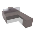 Alera Polycarbonate Privacy Panel, 65w x 0.5d x 18h, Silver/Clear
