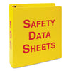 LabelMaster GHS SDS Binder, 3 Rings, 2.5" Capacity, 11 x 8.5, Yellow/Red