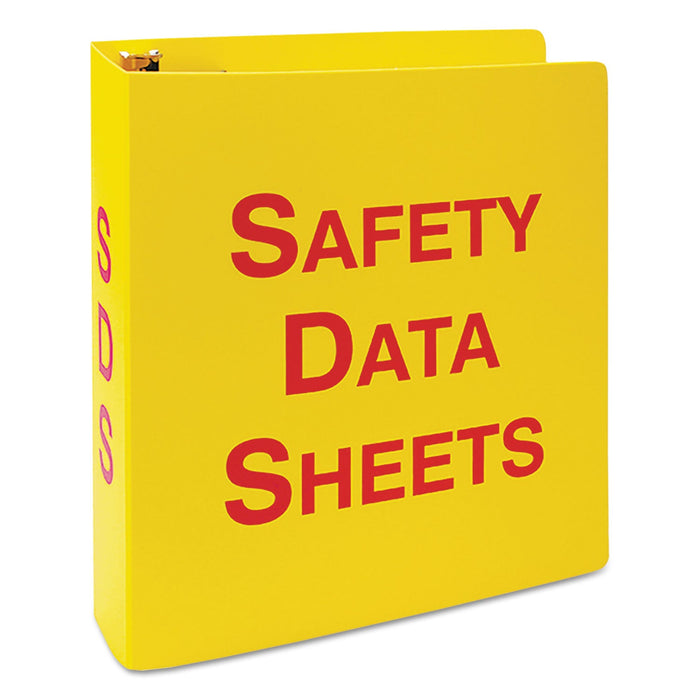 LabelMaster GHS SDS Binder, 3 Rings, 2.5" Capacity, 11 x 8.5, Yellow/Red