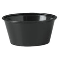 Dart Polystyrene Souffle Cups, 3.25 oz, Black, 250/Bag, 10 Bags/Carton