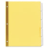 Universal Deluxe Extended Insertable Tab Indexes, 5-Tab, 11 x 8.5, Buff, Clear Tabs, 6 Sets