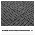 Guardian EcoGuard Diamond Floor Mat, Double Fan, 48 x 96, Charcoal