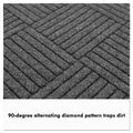 Guardian EcoGuard Diamond Floor Mat, Double Fan, 36 x 96, Charcoal