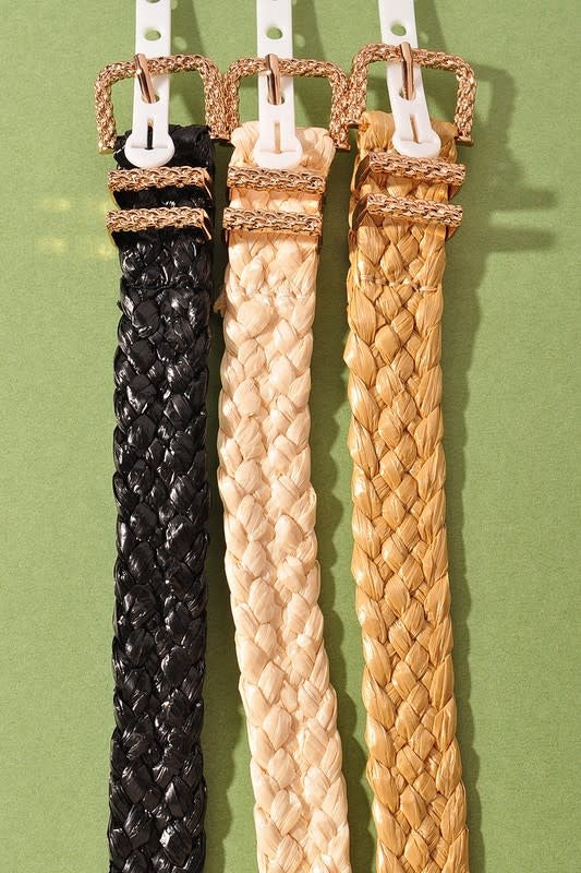 Straw Woven Belts by Boutique 23