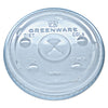 Fabri-Kal Greenware Cold Drink Lids, Fits 16 oz, 18 oz, 24 oz Cups, X-Slot, Clear, 1,000/Carton