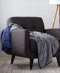 Ella Jayne 20lb Reversible Anti-Anxiety Weighted Blanket - Grey/Navy by Vanessa Jane