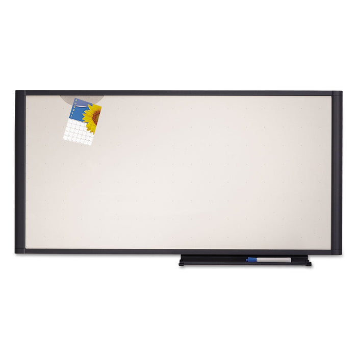 Quartet Prestige Cubicle Total Erase Whiteboard, 36 x 18, White Surface, Graphite Frame