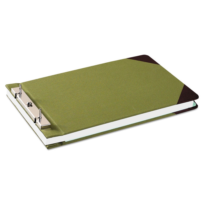 Wilson Jones Canvas Sectional Storage Post Binder, 2 Posts, 3" Capacity, 8.5 x 14, Green