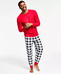 Family Pajamas Mens Thermal Buffalo Check Mix It Set, Size Medium by Vanessa Jane