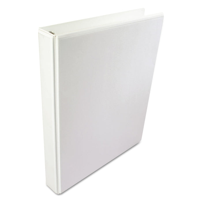 Wilson Jones A4 International Round Ring View Binder, 4 Rings, 1" Capacity, 11.63 x 8.13, White