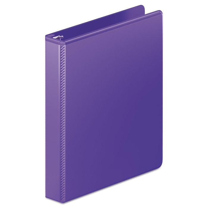 Wilson Jones Heavy-Duty D-Ring View Binder with Extra-Durable Hinge, 3 Rings, 1" Capacity, 11 x 8.5, Purple
