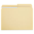 Universal Double-Ply Top Tab Manila File Folders, 1/2-Cut Tabs: Assorted, Letter Size, 0.75" Expansion, Manila, 100/Box