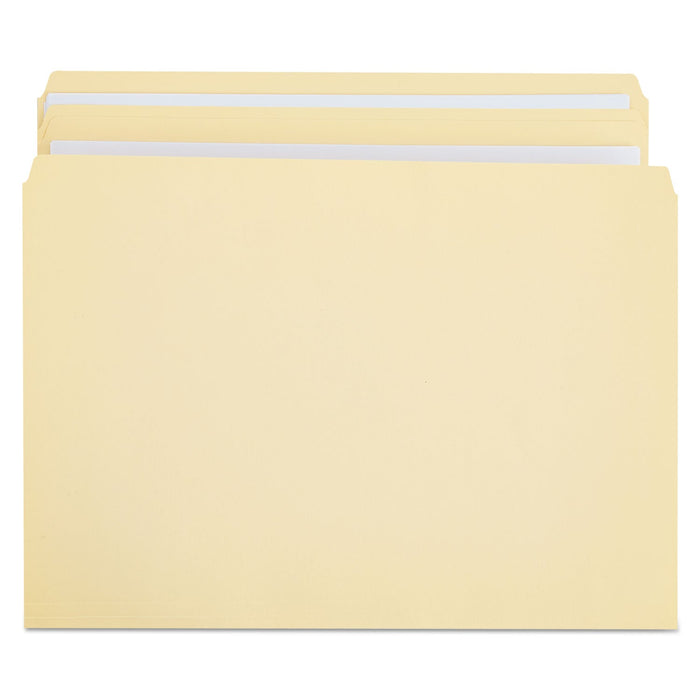 Universal Double-Ply Top Tab Manila File Folders, Straight Tabs, Letter Size, 0.75" Expansion, Manila, 100/Box