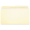 Universal Double-Ply Top Tab Manila File Folders, 1/2-Cut Tabs: Assorted, Legal Size, 0.75" Expansion, Manila, 100/Box