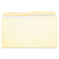 Universal Double-Ply Top Tab Manila File Folders, 1/2-Cut Tabs: Assorted, Legal Size, 0.75" Expansion, Manila, 100/Box