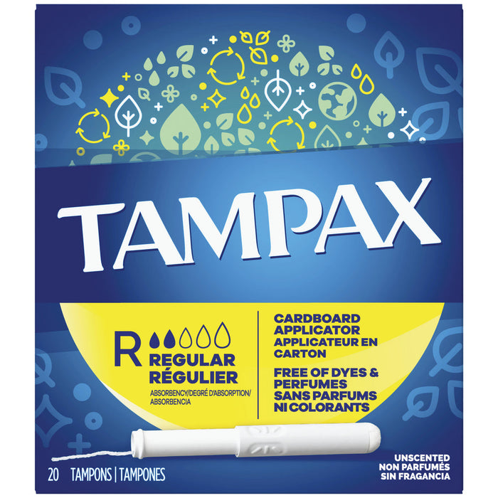 Tampax Cardboard Applicator Regular Absorbency Tampons by Pasteur Pharmacy