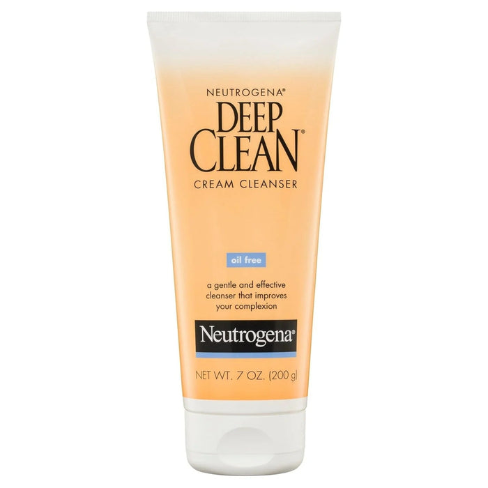 Neutrogena Deep Clean Daily Facial Cream Cleanser With Beta Hydroxy Acid To Remove Dirt, Oil & Makeup, Alcohol-Free, Oil-Free & Non-Comedogenic, 7 Fl. Oz by Pasteur Pharmacy