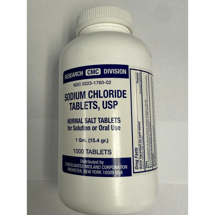 Sodium Chloride USP (1 Gram) – 1,000 Tablets by Pasteur Pharmacy