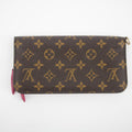 Louis Vuitton Monogram Canvas Clemence Wallet w/ Fuchsia Interior #2184 by Bolt Boutique