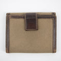 Prada Brown Canvas Leather Compact Wallet #2186 by Bolt Boutique