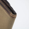 Prada Brown Canvas Leather Compact Wallet #2186 by Bolt Boutique