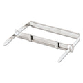 Universal Two-Piece Two-Prong Paper Fastener Base and Compressor Sets, 2" Capacity, 2.75" Center to Center, Silver, 50/Box