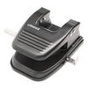 Universal 30-Sheet Two-Hole Punch, 9/32" Holes, Black