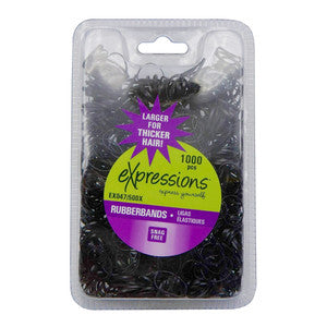 Expressions Rubber Bands Snag Free Black 100Ct by Pasteur Pharmacy