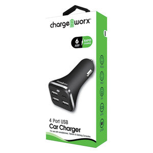 Chargeworx Usb 4 Pt CrChg Blk 1 by Pasteur Pharmacy