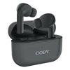Coby® True Wireless Earpods with Compact Charging Case – Black