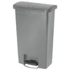 Rubbermaid Slim Jim Resin Step-On Container, Front Step Style, 13 gal, Gray