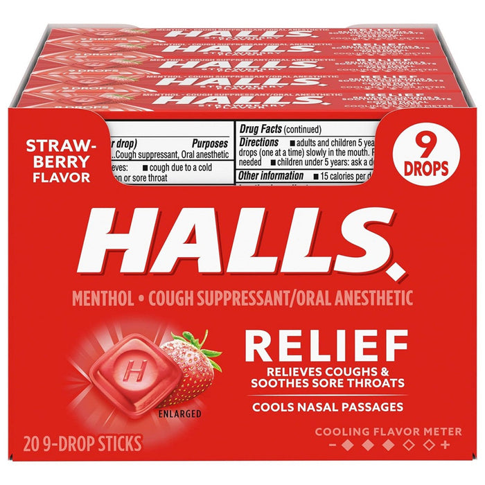 Halls Mentho-Lyptus Drops Strawberry by Pasteur Pharmacy