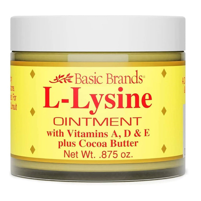Basic Organics L-Lysine Lip Ointment For Herpes Cold Sore Treatment - 0.875 Oz by Pasteur Pharmacy