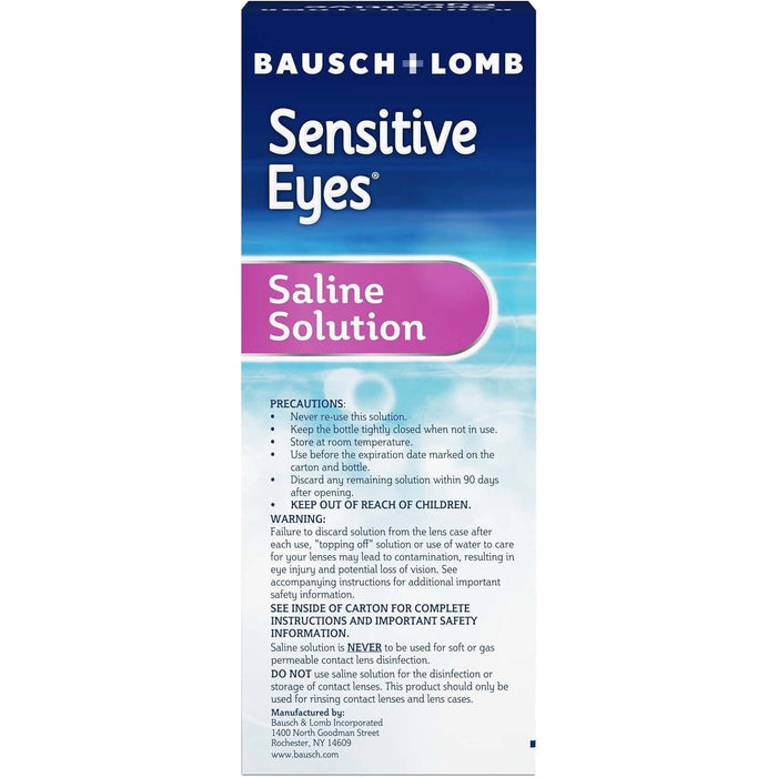 Sensitive Eyes Bausch & Lomb Plus Saline Solution - 12 Fl Oz by Pasteur Pharmacy