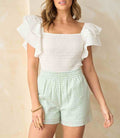 Phoenix Checkered Shorts - Mint by Boutique 23