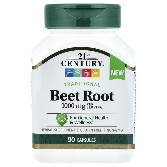 21st Century Beet Root 90 Capsules (500 Mg Per Capsule) by Pasteur Pharmacy