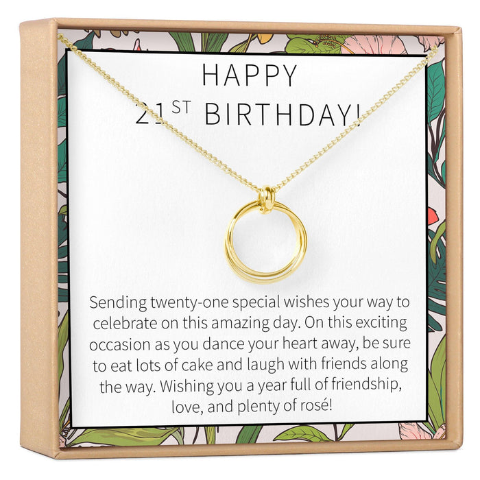 21st Birthday Necklace by Dear Ava