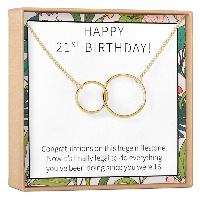 21st Birthday Necklace by Dear Ava