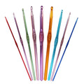 22-Piece: Aluminum Multi-Color Crochet Hook Needles by DailySale