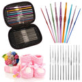 22-Piece: Aluminum Multi-Color Crochet Hook Needles by DailySale