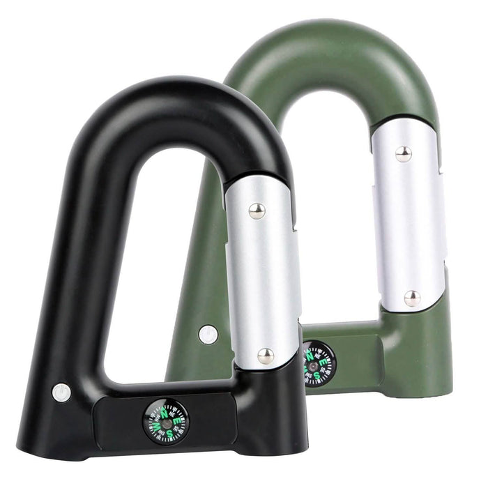 2200 mAh Powerbank with Emergency Flashlight Compass Carabiner-Shaped by DailySale