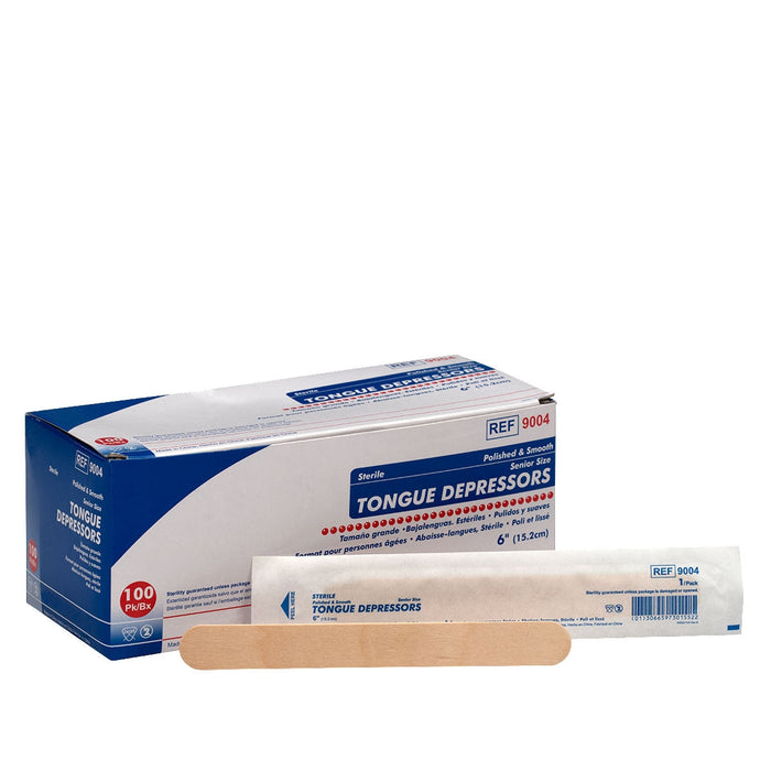 Unimed Midwest Sterile Tongue Depressors, 6", 100 Per Box by Pasteur Pharmacy