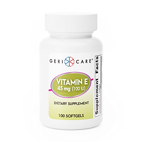 GeriCare Vitamin E 45 mg (100 IU) – Antioxidant Dietary Supplement (100 Softgels) by Pasteur Pharmacy
