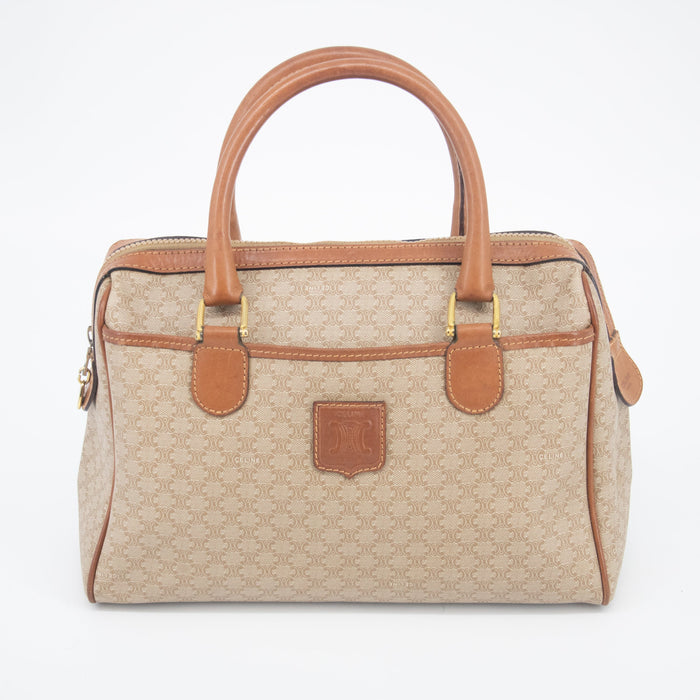 Celine Macadam Light Brown Mini Boston Bag #2202 by Bolt Boutique