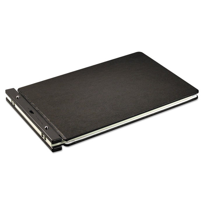Wilson Jones Raven Vinyl-Guarded Post Binder, 2 Posts, 2" Capacity, 11 x 17, Black