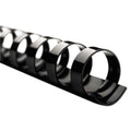 GBC CombBind Standard Spines, 3/8" Diameter, 60 Sheet Capacity, Black, 100/Box