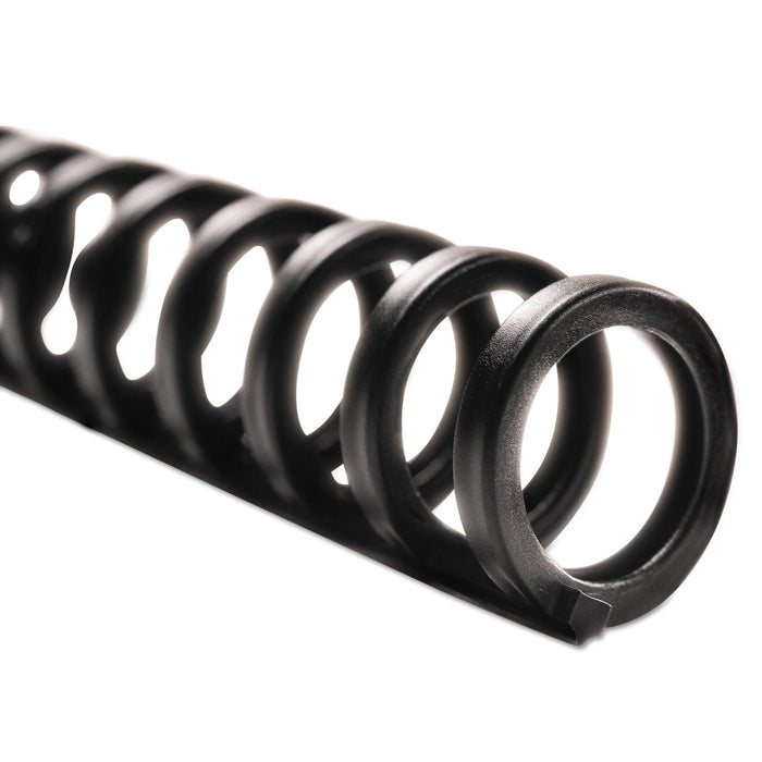 GBC ProClick Easy Edit Spines, 5/16" Diameter, 45 Sheet Capacity, Black, 100/Box